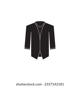 A modern vector clothing icon featuring black and colored stripes, perfect for fashion design, apparel branding, and retail visuals.