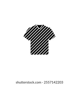 A modern vector clothing icon featuring black and colored stripes, perfect for fashion design, apparel branding, and retail visuals.