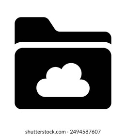 Modern vector of cloud folder isolated on white background