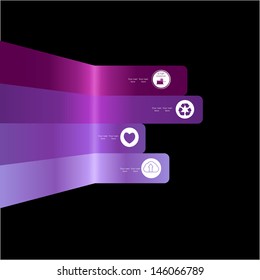 Modern vector in cold color info graphic bar with icon and text space