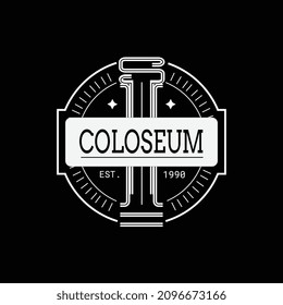 modern vector colosseum logo looks strong and tough
