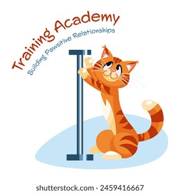 Modern vector concepts for website - cat training and behavior