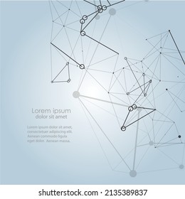 Modern vector with connection modern design. Minimal interior decoration concept. Communication symbol. Decorative line style. Network connection structure. Web design