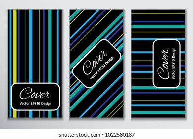 Modern vector cover band backdrop. Colorful strip on black background layout for advertisement purpose. Contrast cover for front of banner.