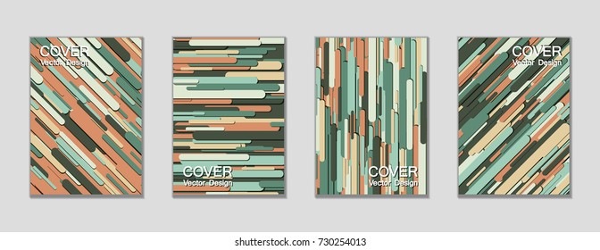 Modern vector cover magazine design layout. Creative trendy colors cover backgrounds. Vector minimal magazine brochure geometric templates, dynamic rounded shapes tech pattern background composition.