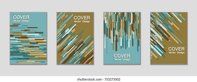 Modern vector cover magazine design layout. Creative trendy colors cover backgrounds. Vector minimal magazine brochure geometric templates, dynamic rounded shapes tech pattern background composition.