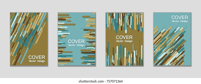 Modern vector cover magazine design layout. Creative trendy colors cover backgrounds. Vector minimal magazine brochure geometric templates, dynamic rounded shapes tech pattern background composition.