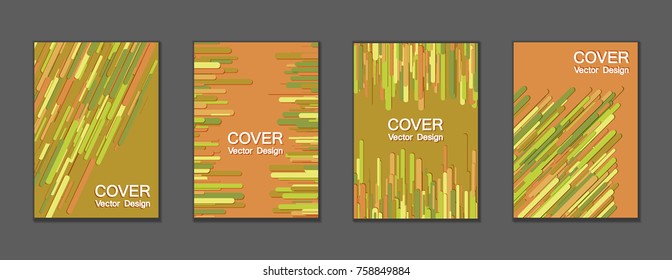 Modern vector cover magazine design layout. Creative trendy colors cover backgrounds. Vector minimal magazine brochure geometric templates, dynamic rounded shapes tech pattern background composition.