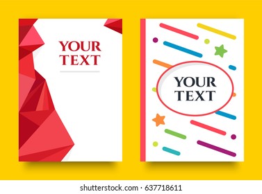 Modern vector covers for books, magazines, folders, notebooks