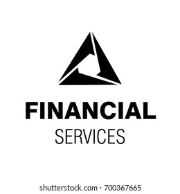 Modern vector creative abstract design symbol. Abstract triangle logo. Geometric symbol. Template for creative logo
