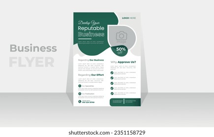 Moderner Geschäftsflyer oder Broschüren und Zeitschriften von Vector Creative decken Design-Vorlage ab. 