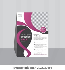 Plantilla moderna, vectorial, creativa, profesional y colorida o portada de folletos. Presentaciones de folletos o portadas A4 fáciles de usar para una empresa o una institución profesional.