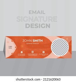 Plantilla moderna, vectorial, creativa, profesional de la firma de correo electrónico o identidad visual. Firma estándar de correo electrónico o presentaciones visuales fáciles de usar para una empresa o una institución profesional.