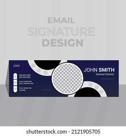 Modern, vector, creative, professional Email signature template or visual identity. Standard Email signature or a visual presentations easy to use for a company or a professional institution.