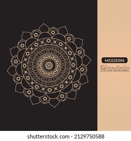 Modern, vector, creative, professional Mandala Design template or Esthetic Pattern. Unique Mandala or a visual pattern Presentations Easy to use in Product Label Or a Background .