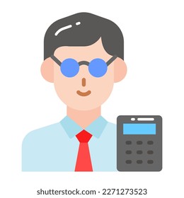 Modern vector design of accountant, professional worker avatar
