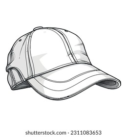 Modernes Vektordesign einer Baseballkappe einzeln auf einem Symbol einzeln