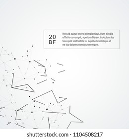 Modern vector design with connected dots and lines elements.