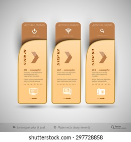 Modern vector design elements for infographics, print layout, web pages.