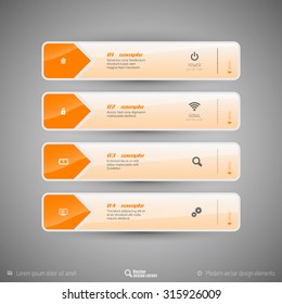 Modern vector design elements for infographics, print layout, web pages.