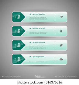 Modern vector design elements for infographics, print layout, web pages.