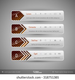 Modern vector design elements for infographics, print layout, web pages.