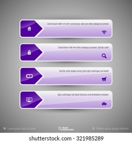 Modern vector design elements for infographics, print layout, web pages.