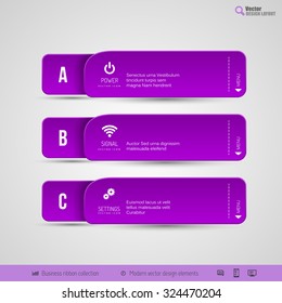 Modern vector design elements for infographics, print layout, web pages.