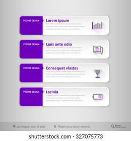 Modern vector design elements for infographics, print layout, web pages.