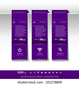 Modern vector design elements for infographics, print layout, web pages.