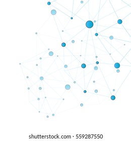 Modern vector design with elements of molecular bonds.