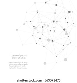 Modern vector design with elements of molecular bonds.