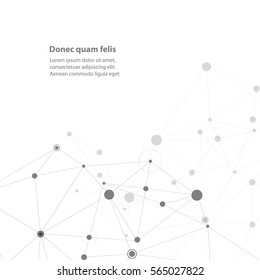 Modern vector design with elements of molecular bonds.