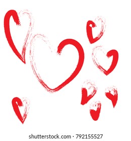 Modern vector design elements for valentine's day and hand drawn hearts, love.