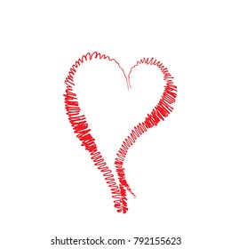 Modern vector design elements for valentine's day and hand drawn hearts, love.