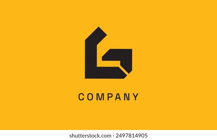 Modernes Vektordesign eines geometrischen "G"-Logos mit spitzen Winkeln und kräftigen Formen für zeitgenössisches und professionelles Branding