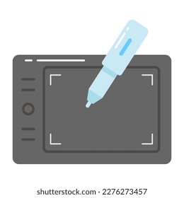 Modern vector design of graphic tablet, pen tablet icon for digital art