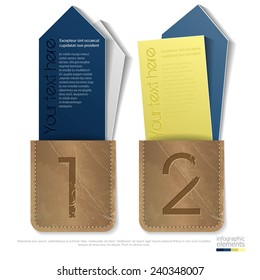Modern vector design, paper, cardboard texture, infographic elements