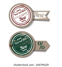 Modern vector design, paper, cardboard texture elements