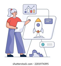 Modern vector design of presentation, flat illustration 
