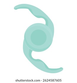 Modern vector design of a teal abstract swirl suitable for various creative projects