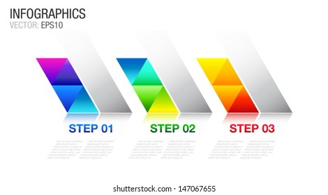 Modern Vector Design template. Can be used for infographics (numbered options, numbered steps, sequences, banners, horizontal lines, graphic or website layout, workflow diagram). 