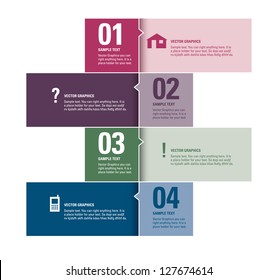 Modern Vector Design Template. Numbered Banners. Graphic or Website Layout.