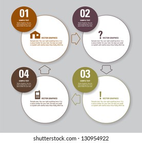 Modern Vector Design Template. Numbered Banners. Graphic or Website Layout. Eps10.