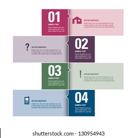 Modern Vector Design Template. Numbered Banners. Graphic or Website Layout. Eps10.