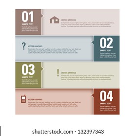 Modern Vector Design Template. Numbered Banners. Graphic or Website Layout. Eps10.