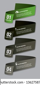 Modern Vector Design Template. Numbered Banners. Graphic or Website Layout.