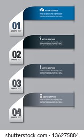 Modern Vector Design Template. Numbered Banners. Graphic or Website Layout.