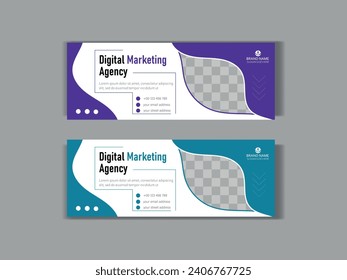 modern vector digital business marketing promotion facebook cover design template