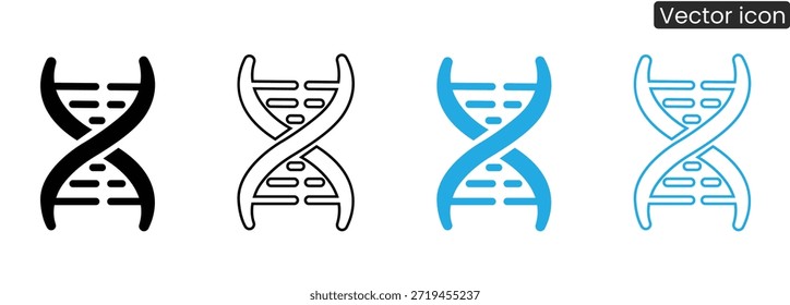 Iconos de doble hélice de ADN de Vector moderno para aplicaciones de ciencia y tecnología